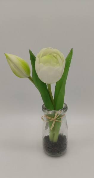 Tulpen in Glasvase
